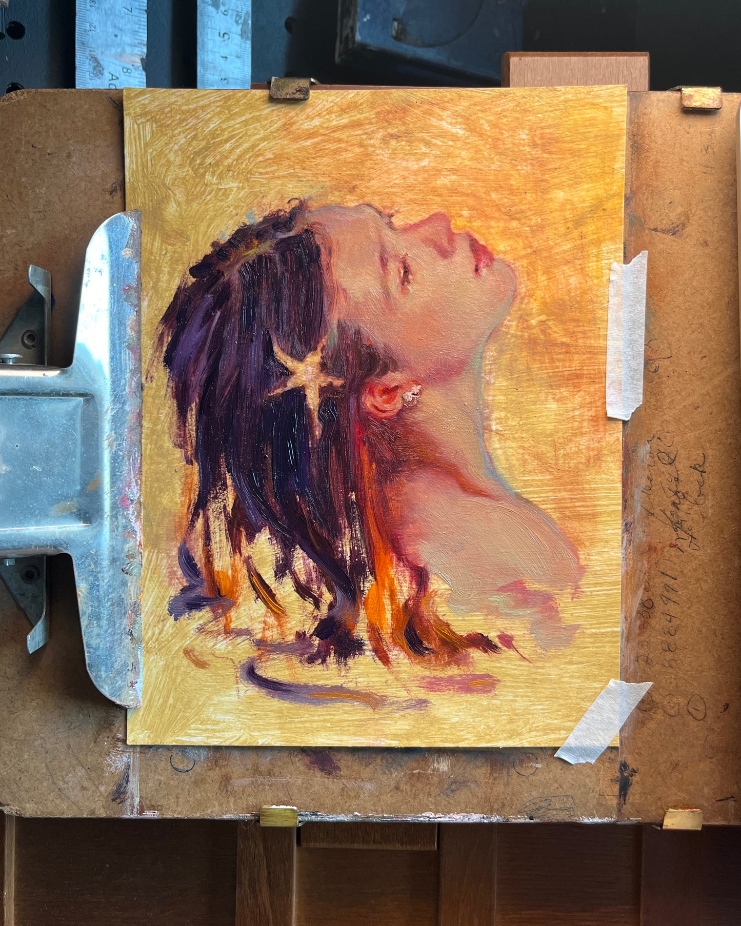 A girl with a starfish - Original
