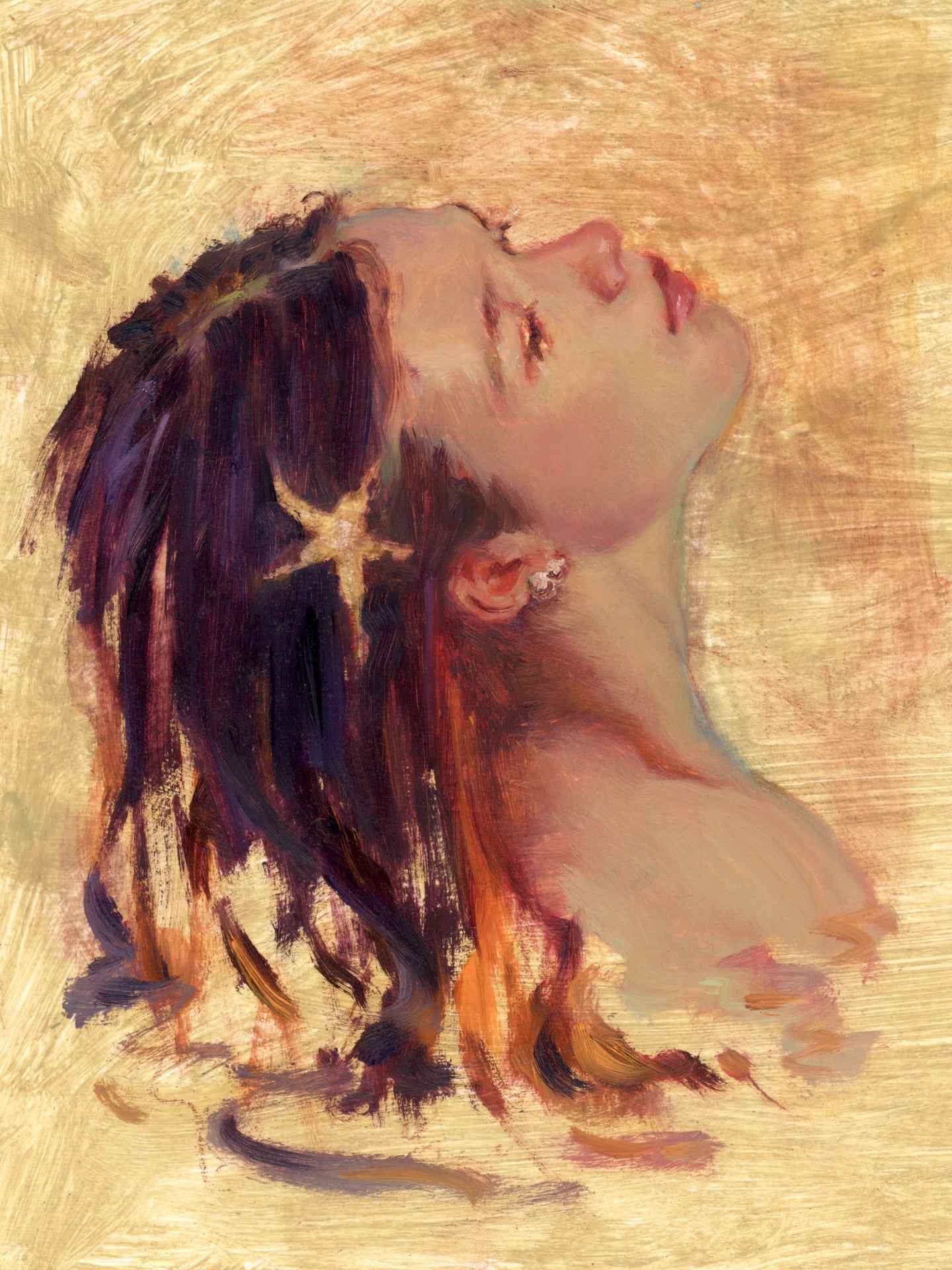 A girl with a starfish