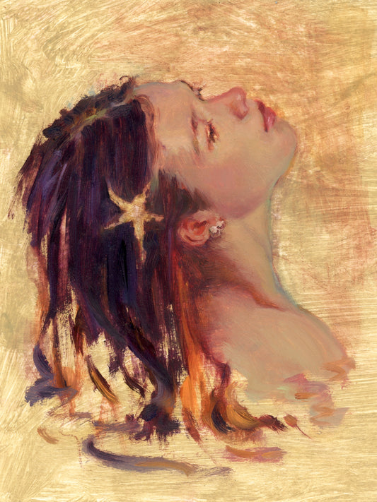 A girl with a starfish