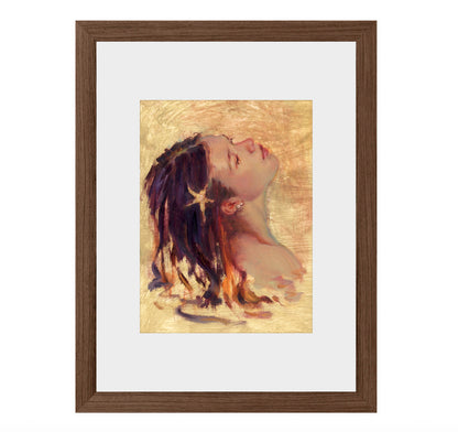 A girl with a starfish