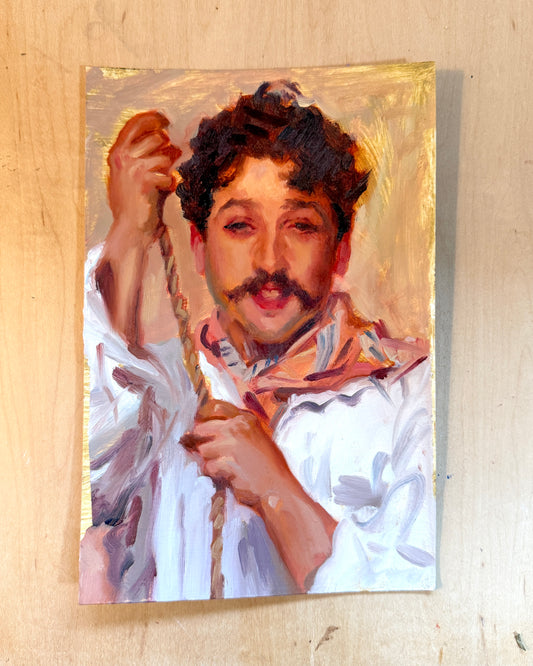 A study of Portrait of Italian men with a rope