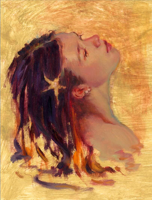 A girl with a starfish